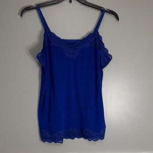 Lane Bryant Royal Blue Lace-Trim Camisole